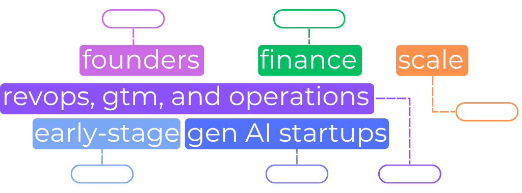 Tommy Wu's expertise connecting founders, finance, and scale for early-stage gen AI startups through revops, gtm, and operations